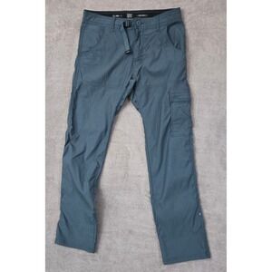 Prana Mens Cargo Pants Style 1969831 Teal Blue Outdoor Casual Size
